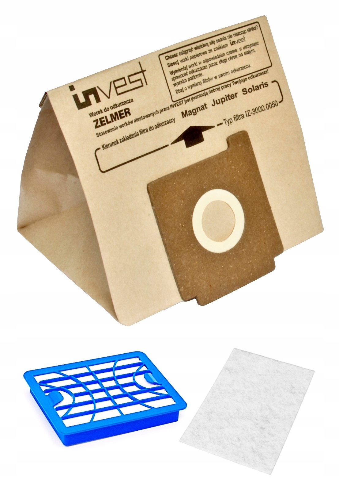 Vrecko, sáčok do vysávača - Zelmer Jupitter Magnat Solaris 0055 10 Papier Vávac