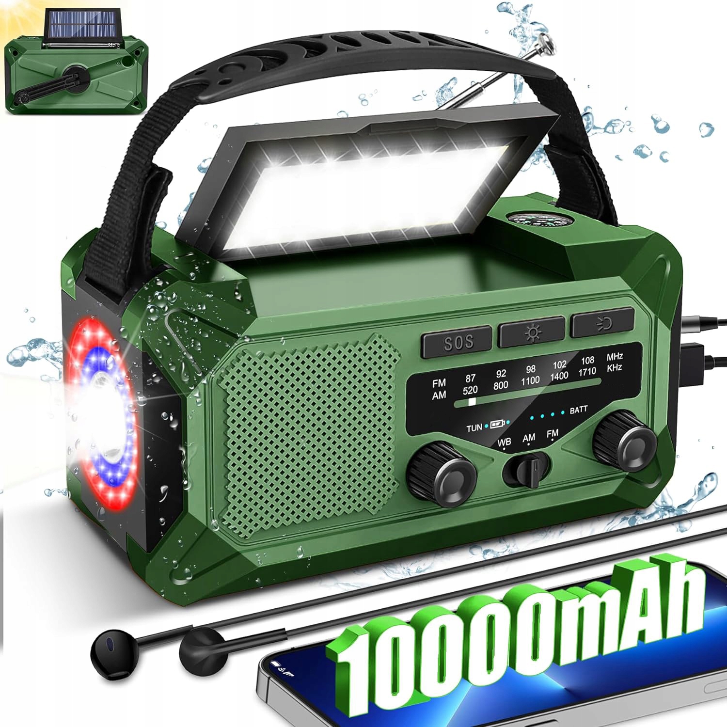 Rádio batérie AM, FM solárne rádio