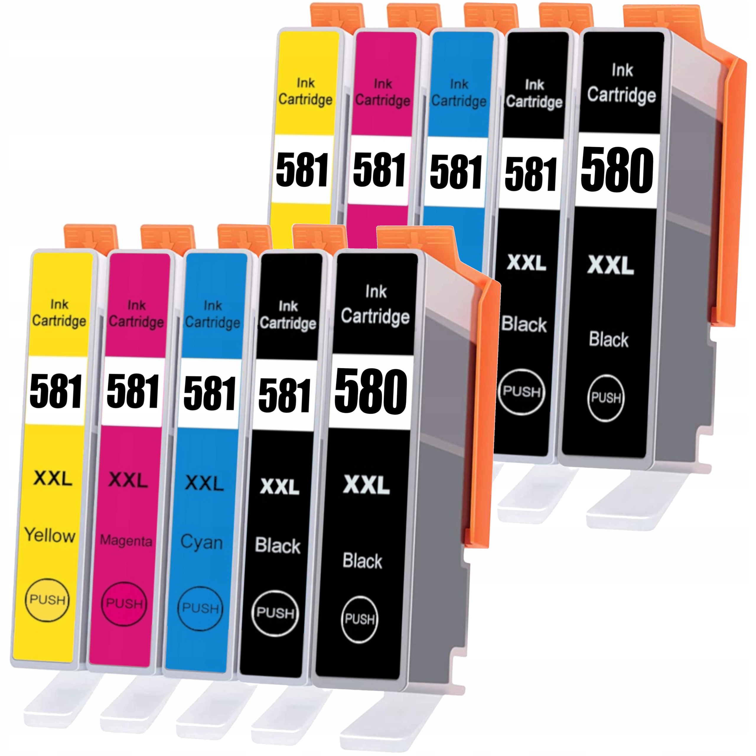 4ATRAMENTOVÝ atrament PRE CANON TS6250 TS6350 TS6351 TS6350a TS8350a pre Canon čierna (čierna), červená (purpurová), modrá (azúrová), žltá (žltá)