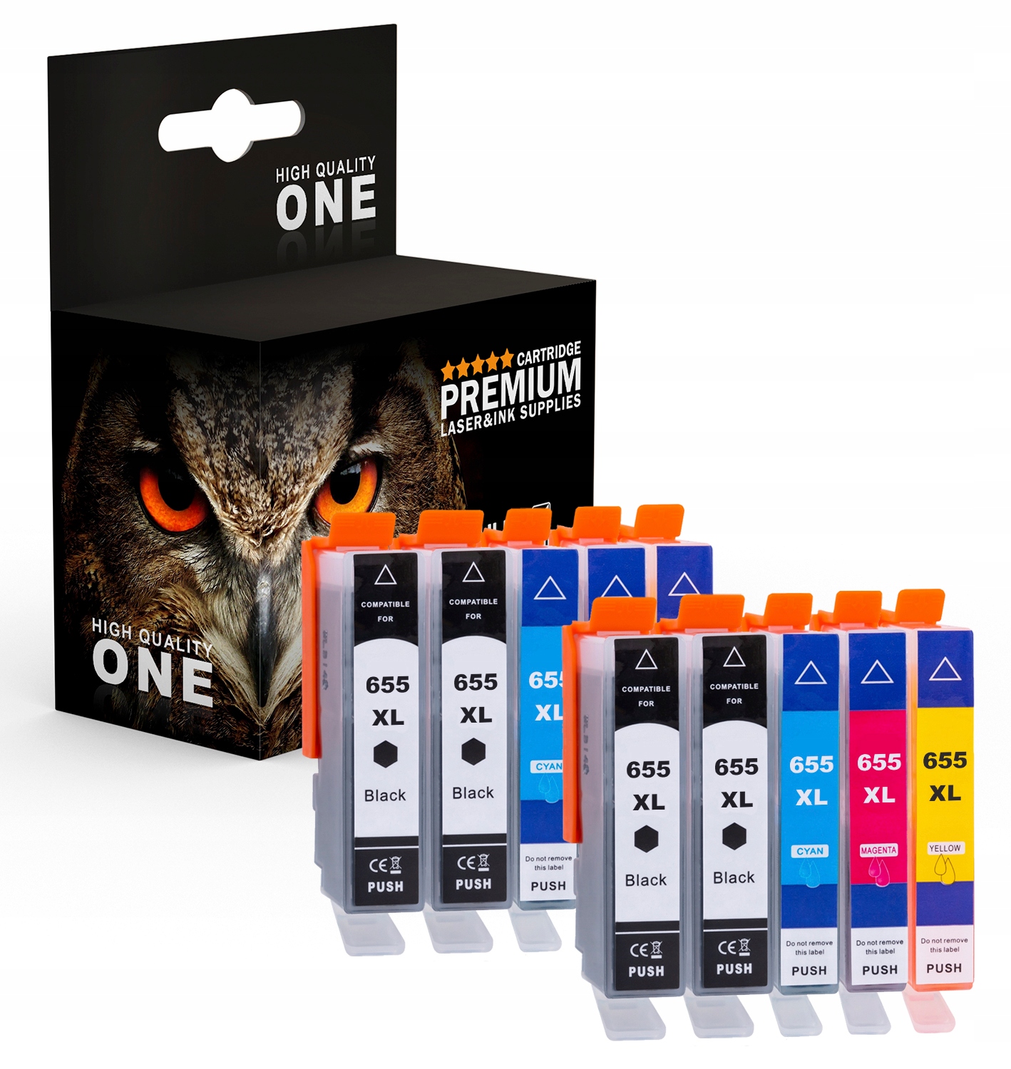 Komerčný atrament HP 655XL INK / HP 655 ATRAMENTY / TLAČIAREŇ pre HP čierna (čierna), červená (purpurová), modrá (azúrová), žltá (žltá)