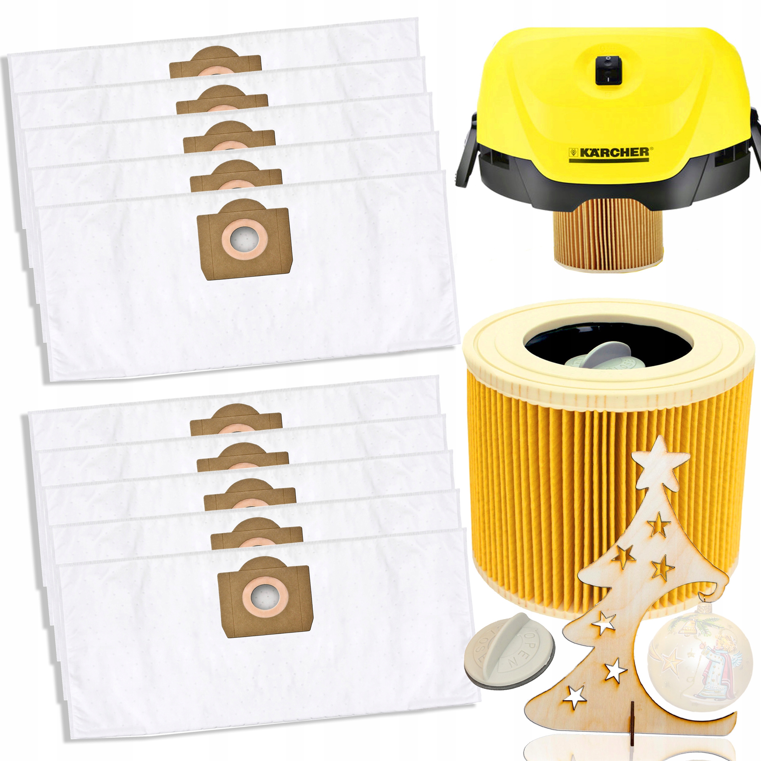 Vrecko, sáčok do vysávača - 10x vrecká +filter pre vysávač Karcher MV WD 3.200