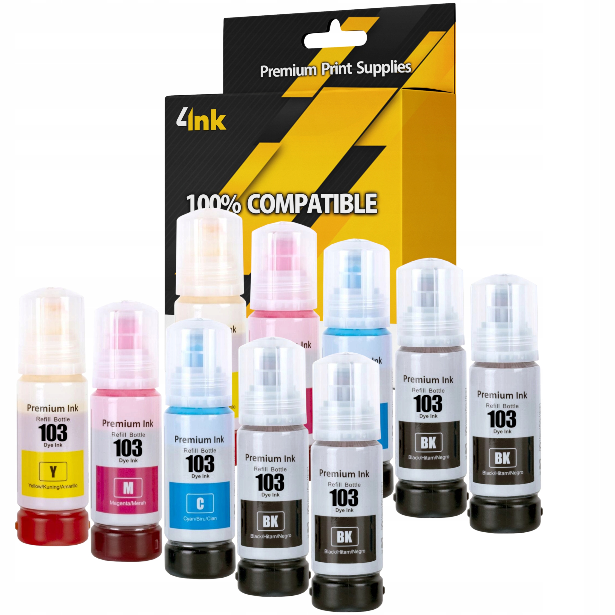 White Box 2874-2112E atrament pre Epson čierna (čierna), červená (purpurová), modrá (azúrová), sada, žltá (žltá)