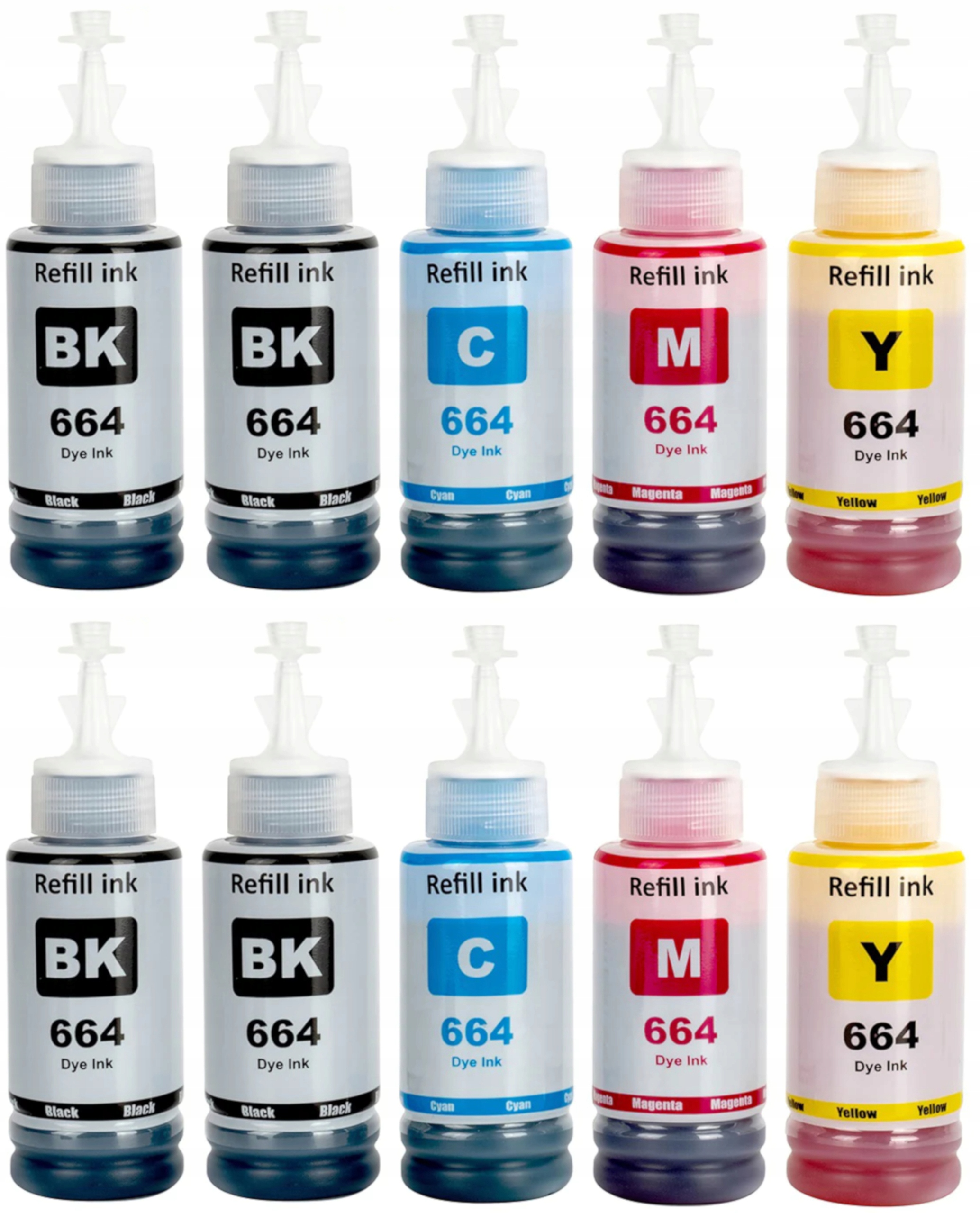 Atrament AQMI pre EPSON ECOTANK L3070 L3060 L3050 pre Epson čierna (čierna), červená (purpurová), modrá (azúrová), žltá (žltá)