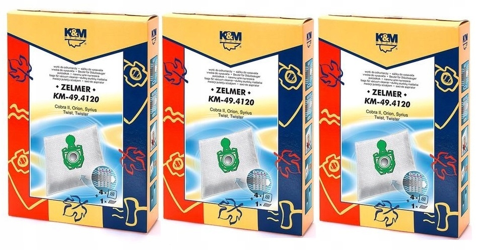 Vrecko, sáčok do vysávača - Vak na vysávač textilu 49.4120 4 ks.