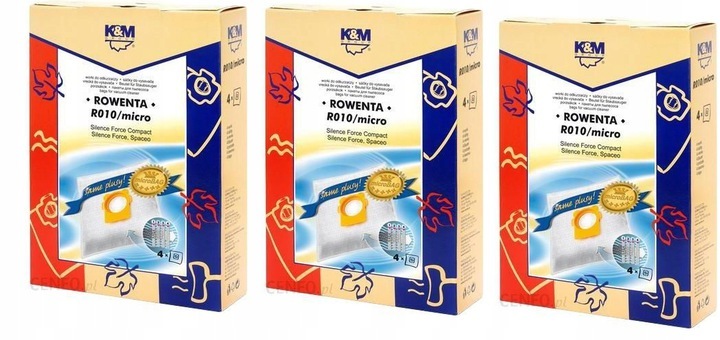 Vrecko, sáčok do vysávača - Syntetický vákuový čistiaci prostriedok RO10 4 PCS.