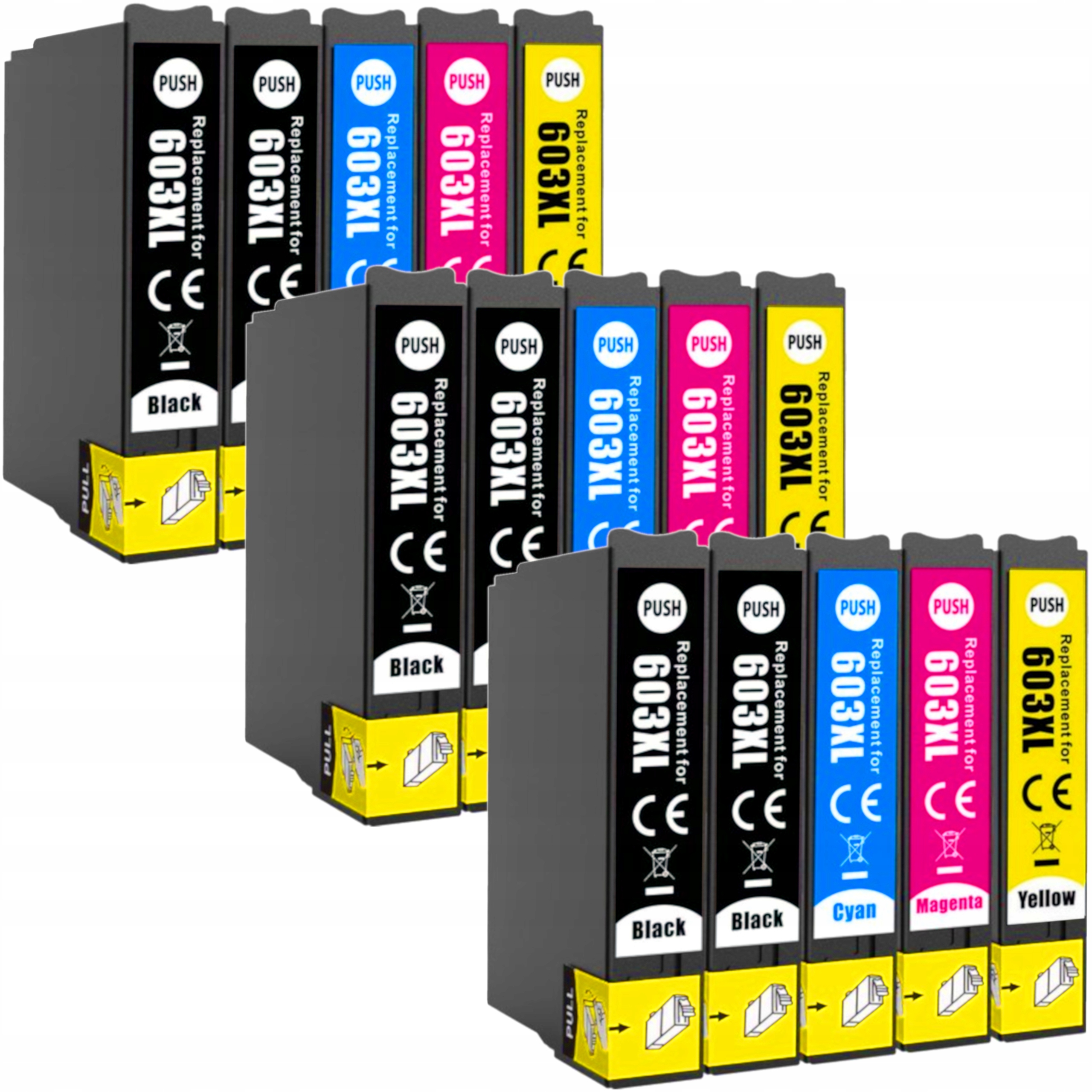Atrament 4INK 603XL pre EPSON x15 čierny, červený, modrý, žltý