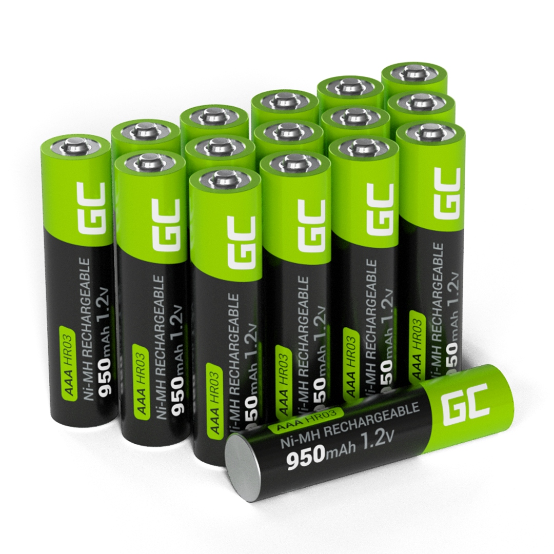 Green Cell AAA (R3) nikel-metal hydridová (NiMH) batéria 950 mAh 16 ks.