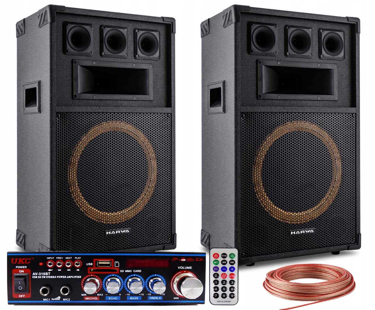 Harva HA-10 500 W čierne stĺpce sada