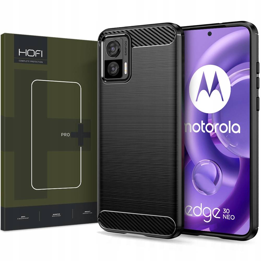 Tech-protect chrbát pre Motorola Edge 30 Neo Carbon + Temperované sklo pre Motorola Edge 30 Neo
