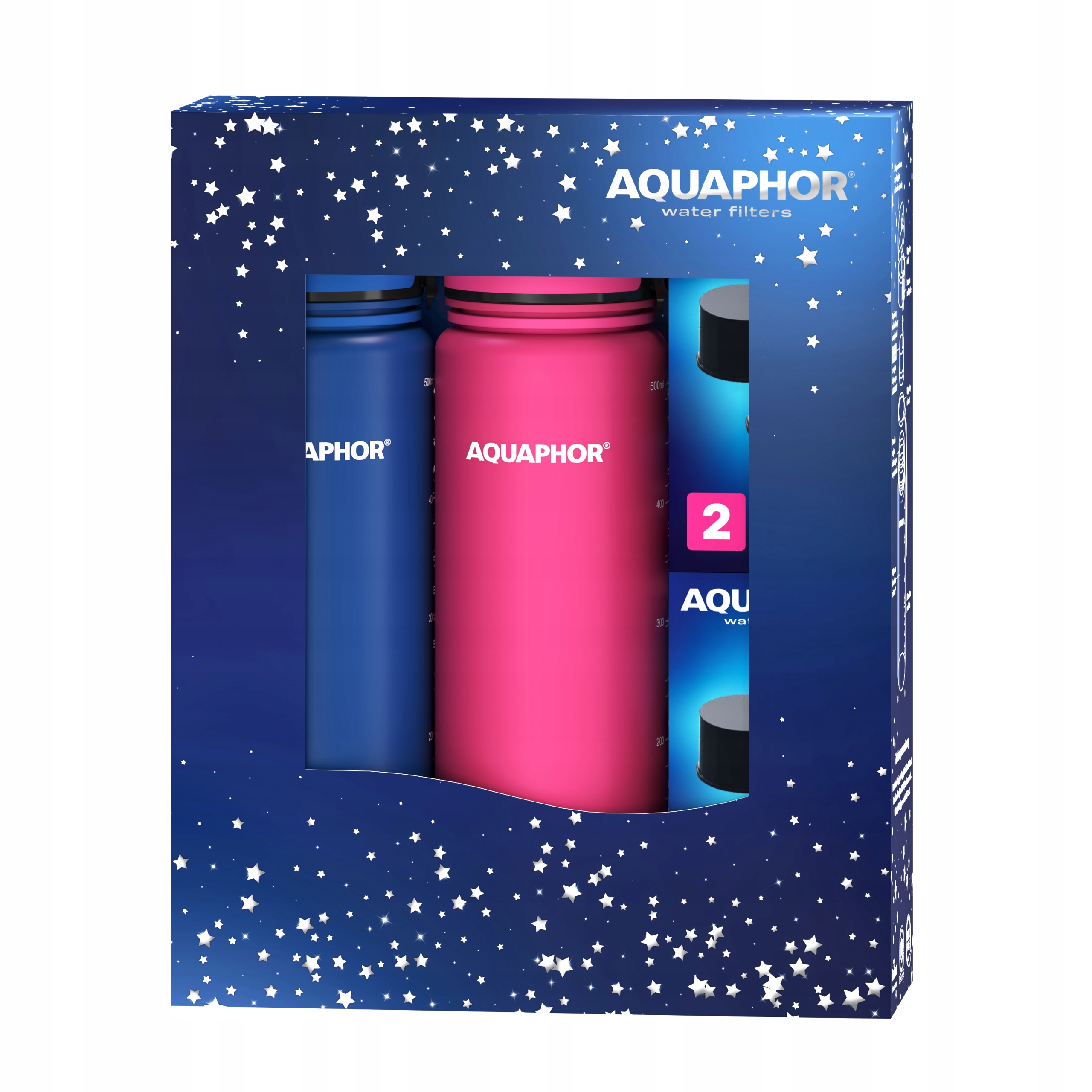 Filtračná fľaša Aquaphor City 0,5 l, viacfarebná