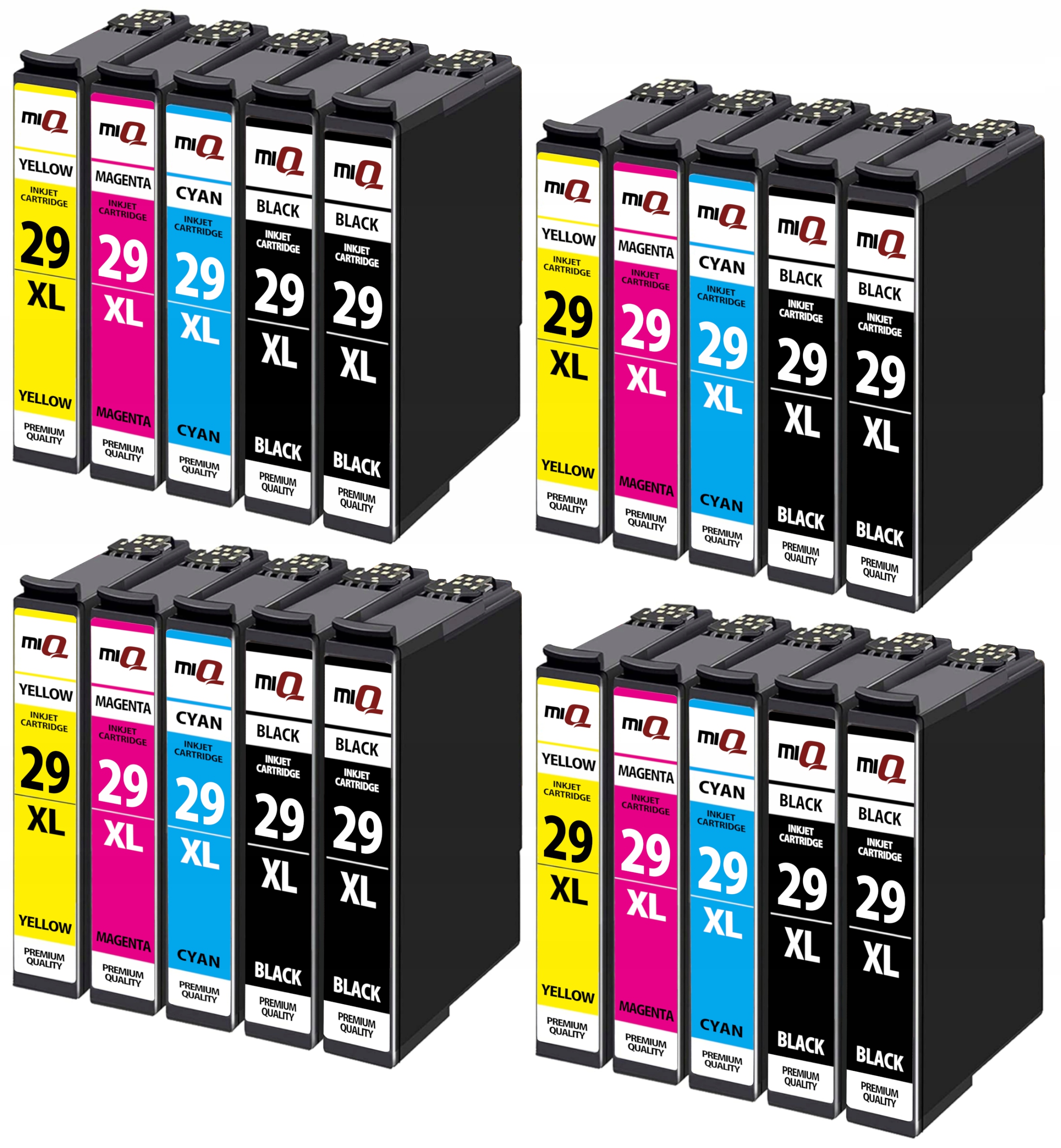 Atrament AQMI INKS-29XL-T2991-E2991-2991-pre-Epson-XL-x20 pre Epson čierna (čierna), červená (purpurová), modrá (azúrová), žltá (žltá)