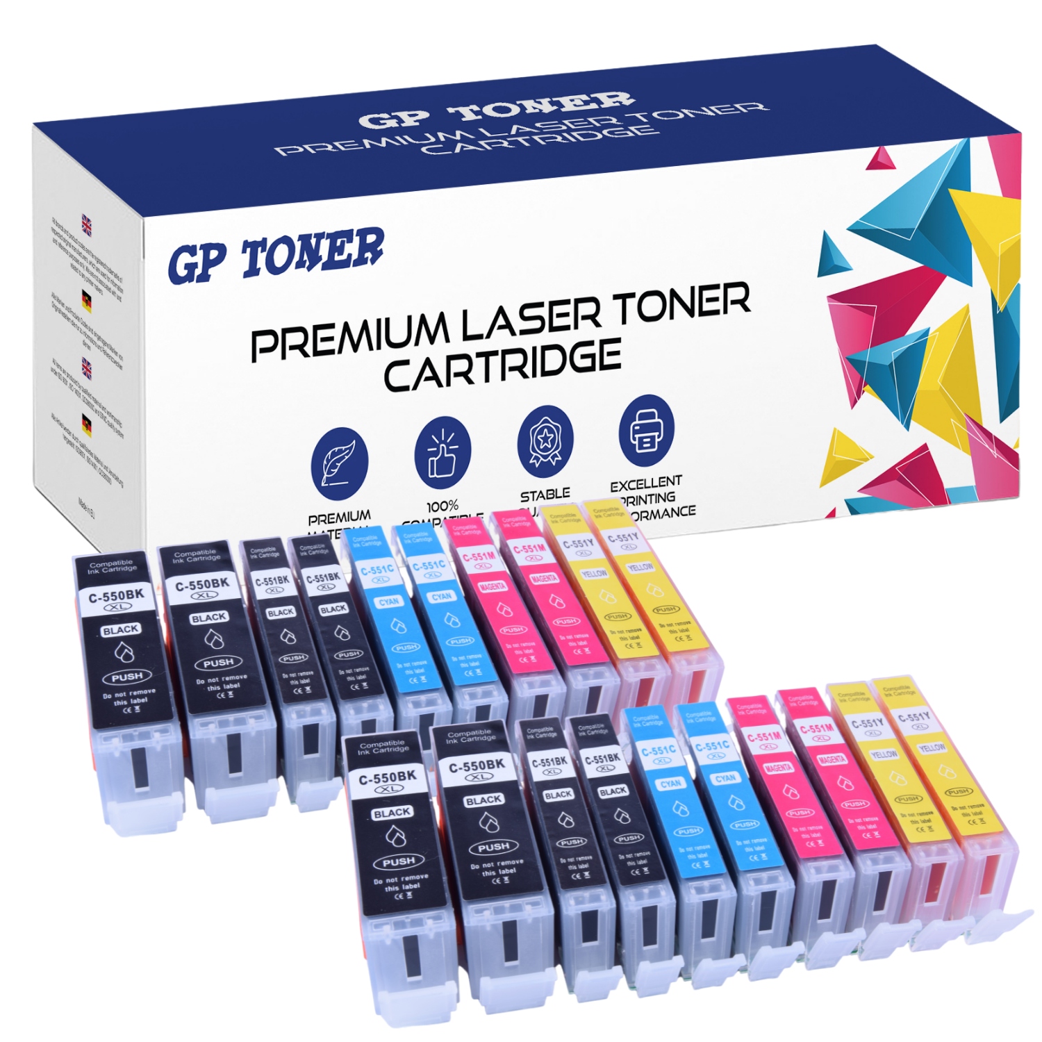 Tusz GP TONER GP-C550XL CMYK X4 od Canon zestaw