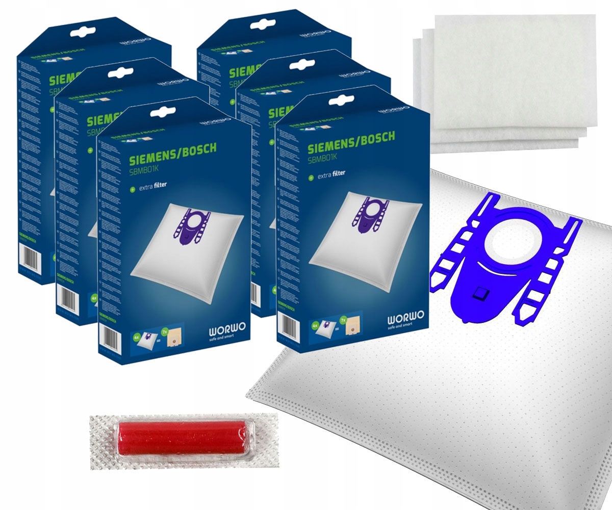 Vrecko, sáčok do vysávača - Syntetický vákuový čistiaci prostriedok SBMB01K_X24 24 PCS.
