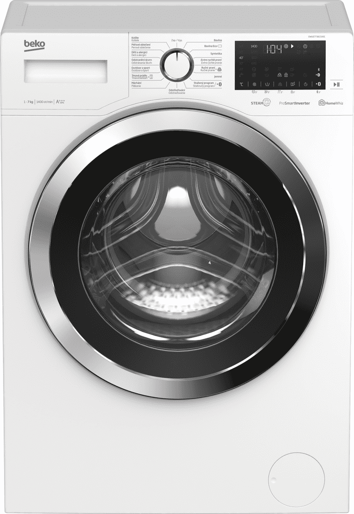 Beko práčka EWUE7736CSX0C + záruka 10 rokov na motor + darček Lenor Gold Orchid Color All-in-1, 63 ks