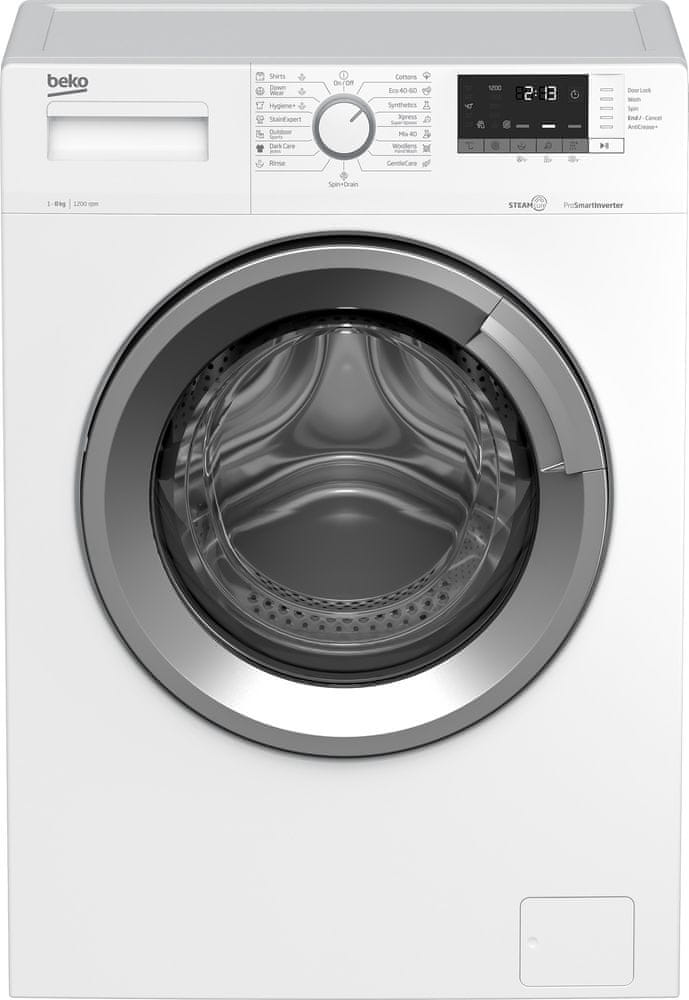 Beko pračka WUE8612XS0 + záruka 10 rokov na motor + darček Lenor Gold Orchid Color All-in-1, 63 ks