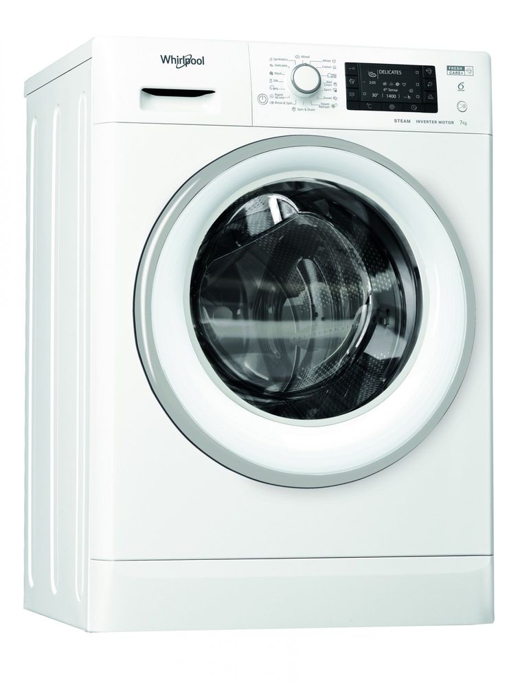 Whirlpool Spredu plnená práčka FWSD 71283 SV EE N + záruka 10 rokov na motor + darček Lenor Gold Orchid Color All-in-1, 63 ks