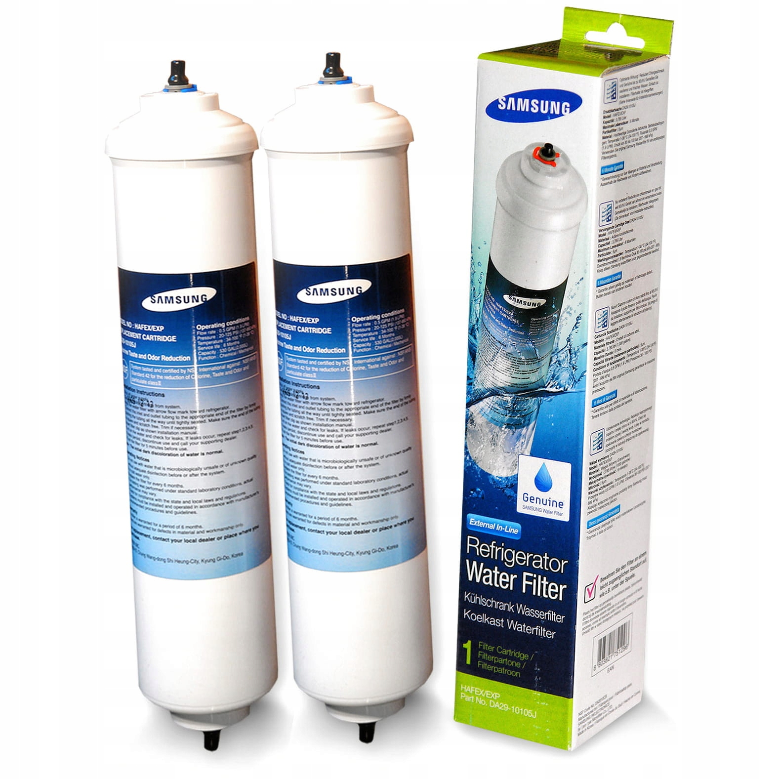 2x originál. Vodný filter Samsung DA29-10105J Chladnička