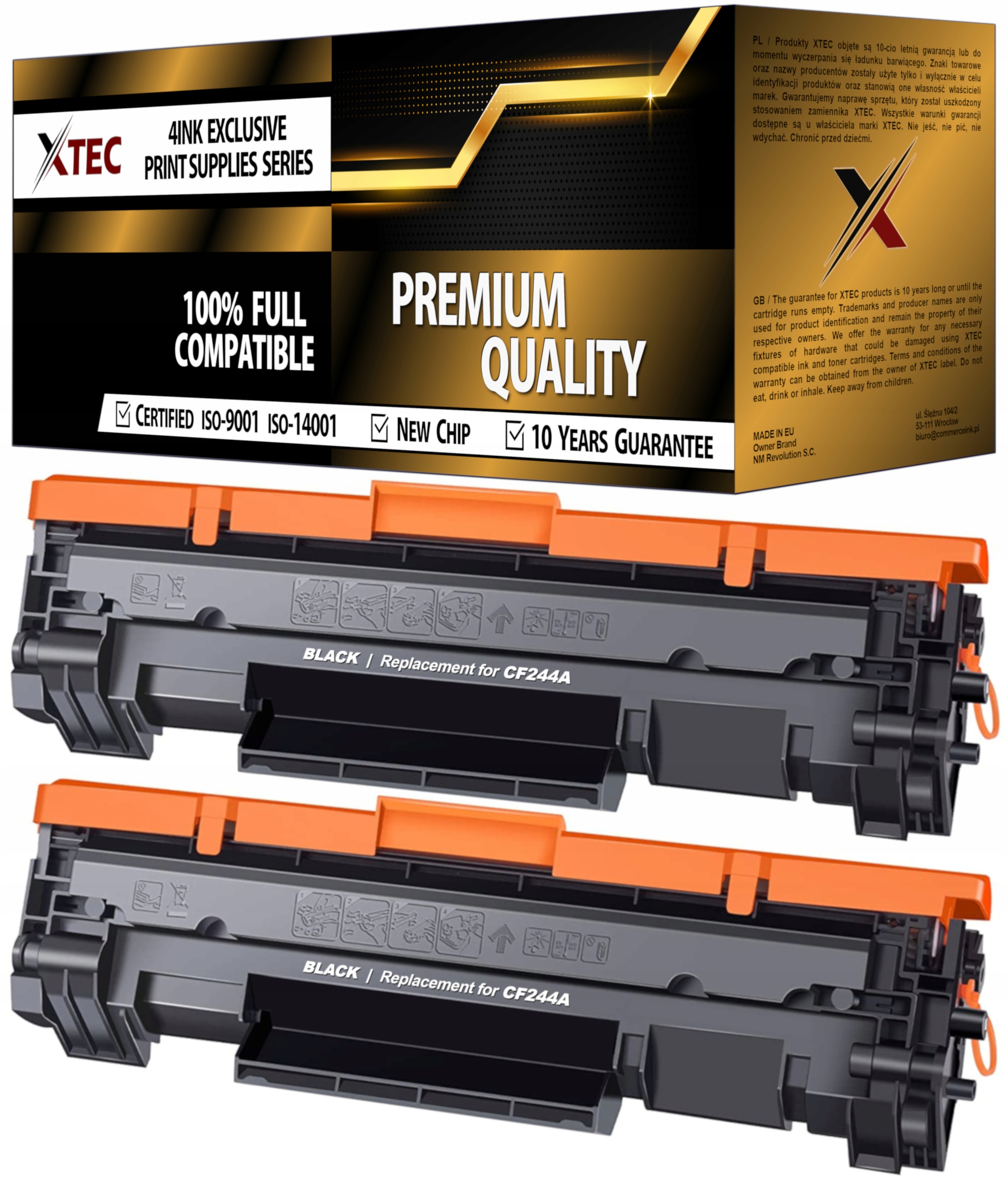 Toner XTEC pre tlačiareň HP Toner-44A-Laser-Jet-CF244A-XL-MFP čierna (čierna)