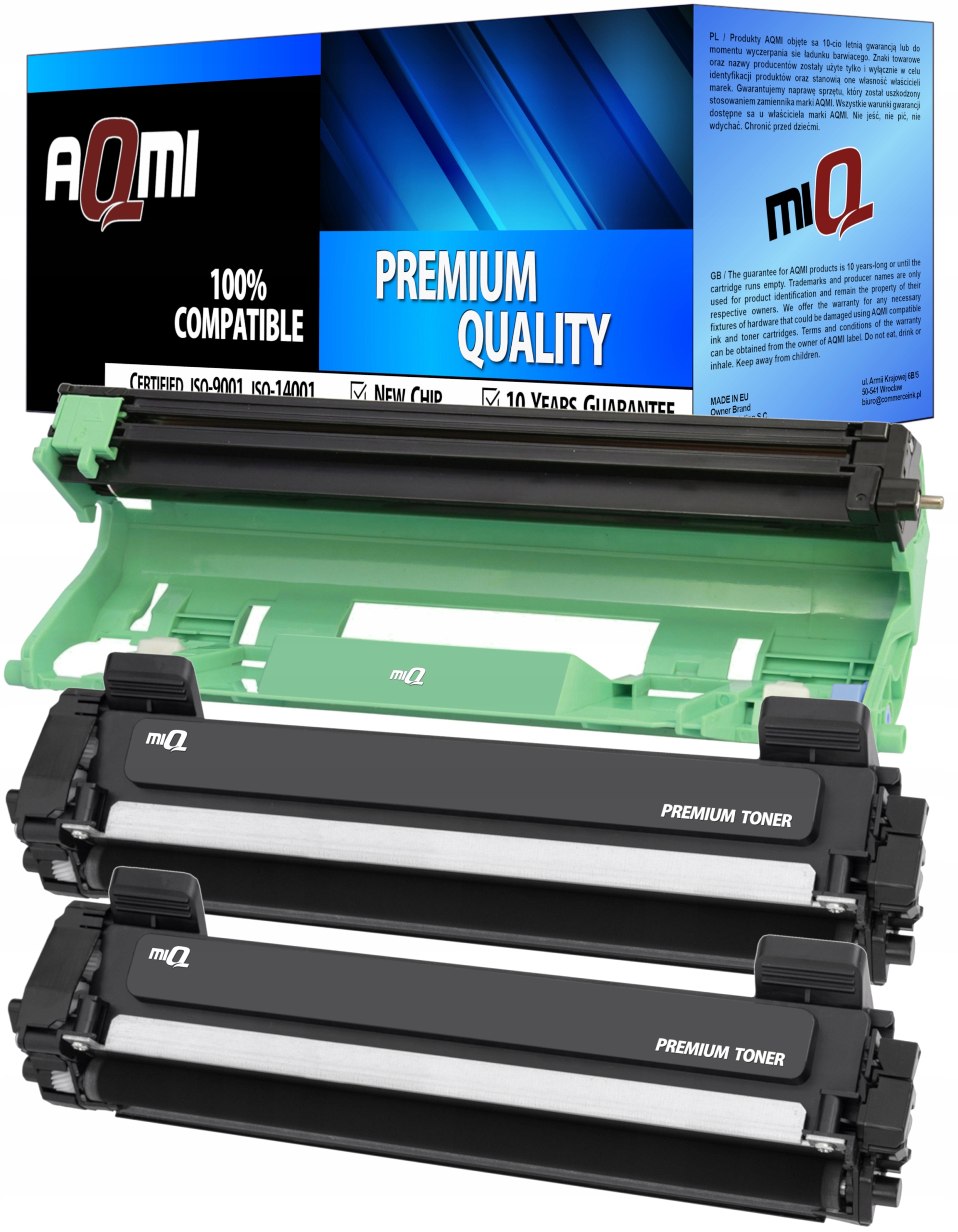 AQMI toner pre Brother 2x-Toner-plus-valec-do-tlačiarne-TN1090-DR1090 čierny (čierny)