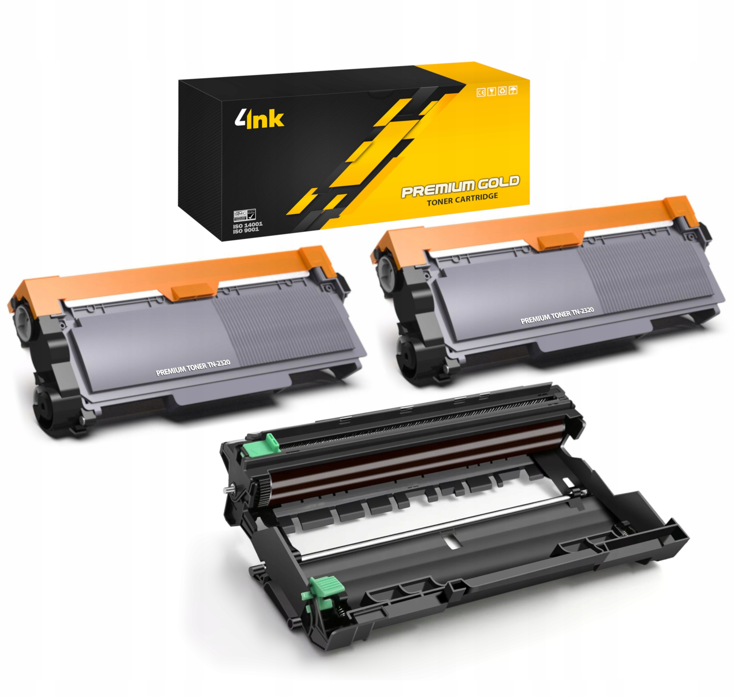 4INK toner pre Brother 2x-toner-valec-pre-tlačiareň-Brother-TN2320 čierny (čierny)