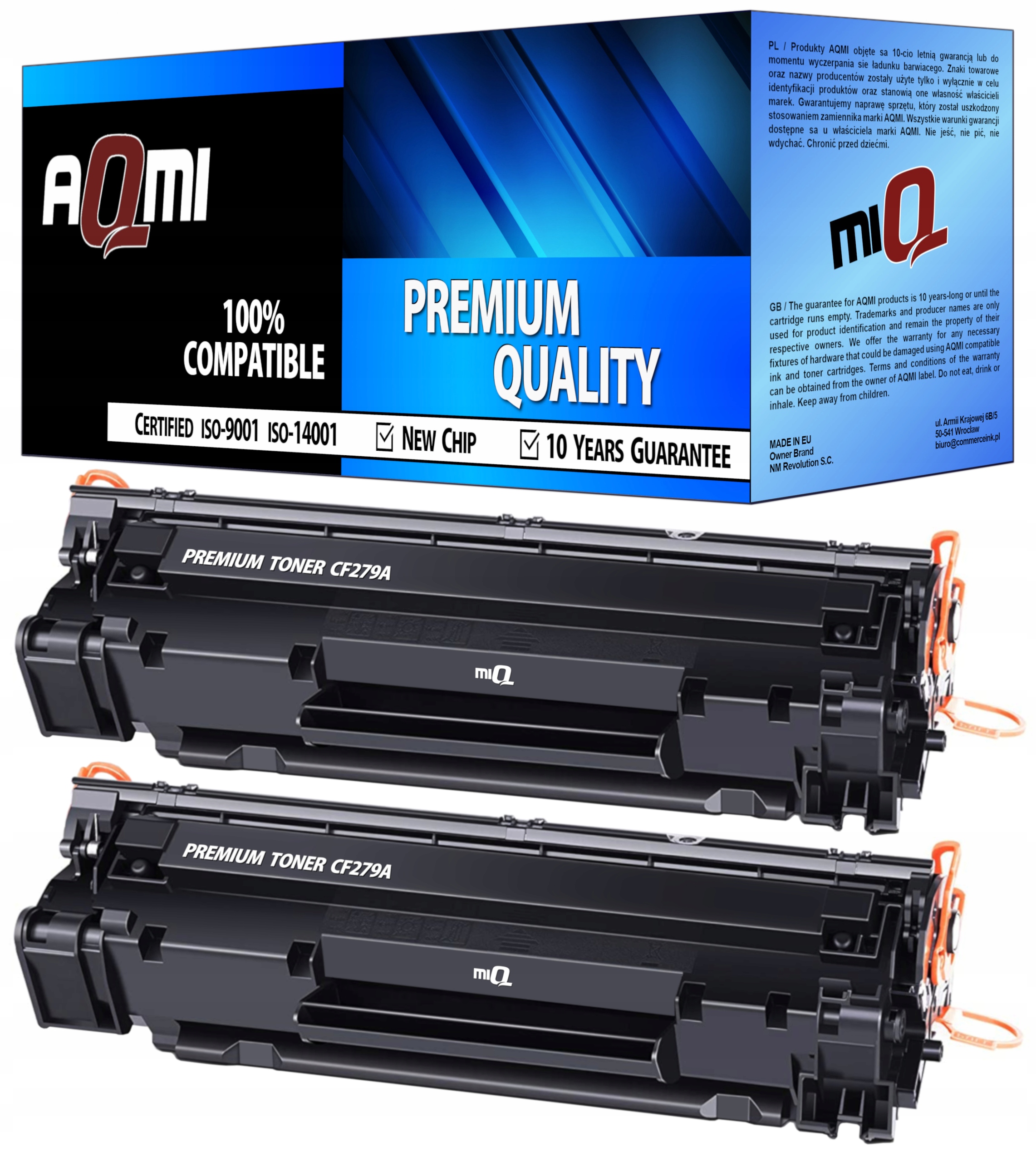 Toner AQMI pre tlačiareň HP 2x-79A-pre-Laser-Jet-CF279A-MFP čierna (čierna)
