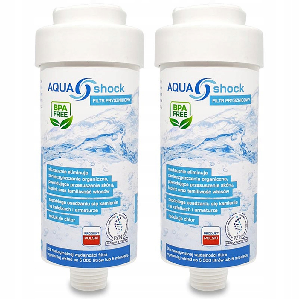 Biely sprchový filter Aqua Shock