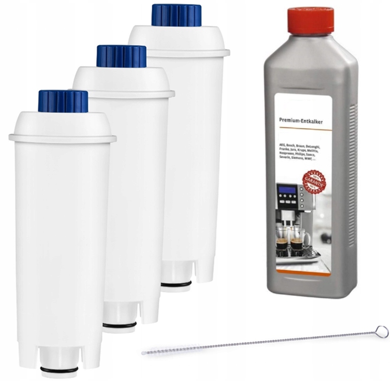 3 FILTER pre kávovar DELONGHI Odstraňovač vodného kameňa 1000ml