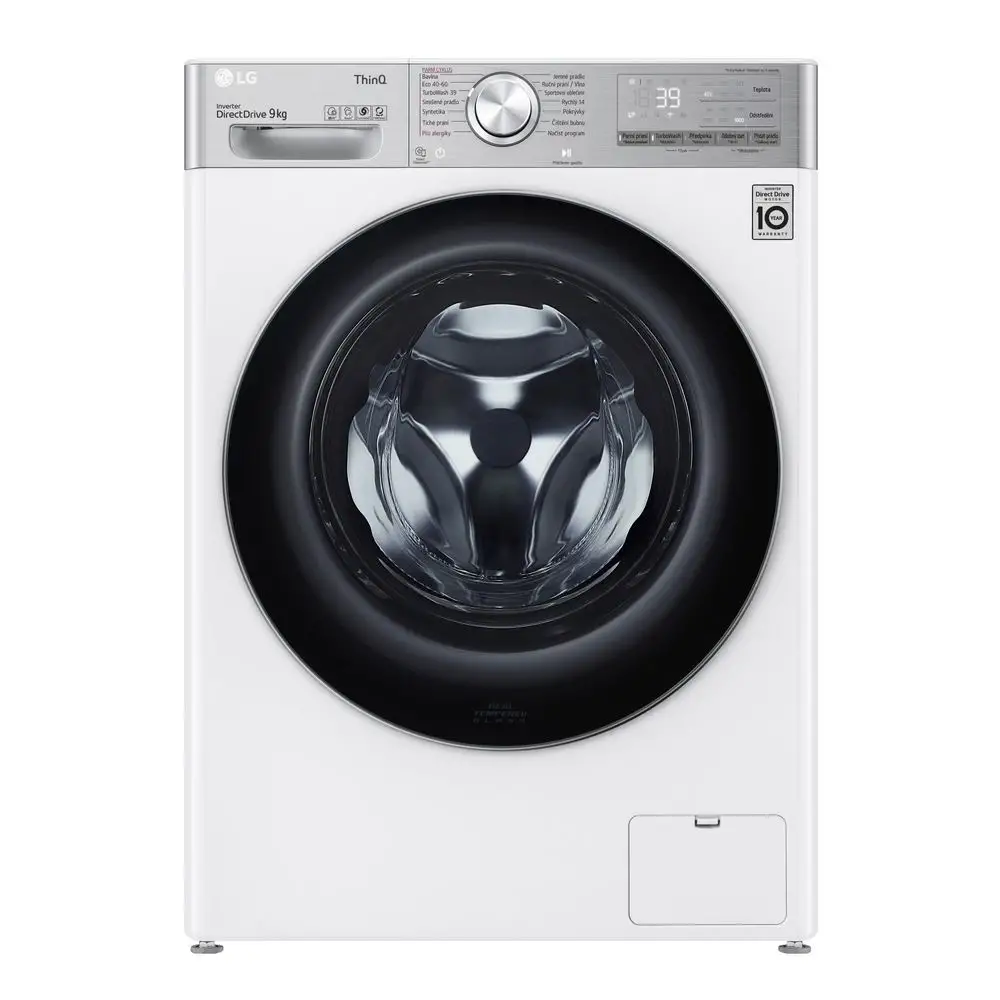 LG Automatická parná práčka F69V10VW2W + záruka 10 rokov na motor + 2x darček Lenor Gold Orchid Color All-in-1, 63 ks