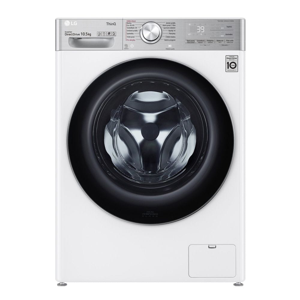 LG Automatická parná práčka F610V10RW2W + záruka 10 rokov na motor + 2x darček Lenor Gold Orchid Color All-in-1, 63 ks