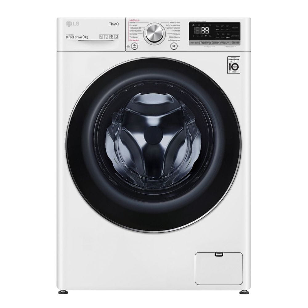 LG automatická práčka F4WV909P2E + záruka 10 rokov na motor + 2x darček Lenor Gold Orchid Color All-in-1, 63 ks
