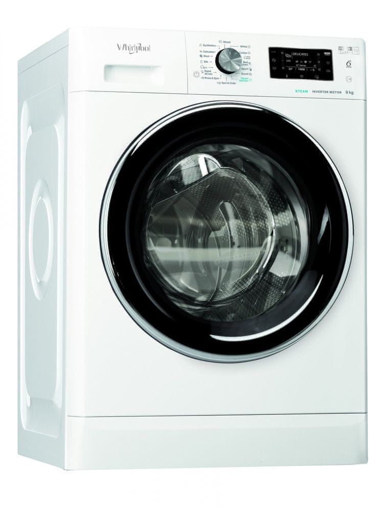 Whirlpool Spredu plnená práčka FFD 9458 BCV EE + 10 rokov záruka na motor + darček Lenor Gold Orchid Color All-in-1, 63 ks