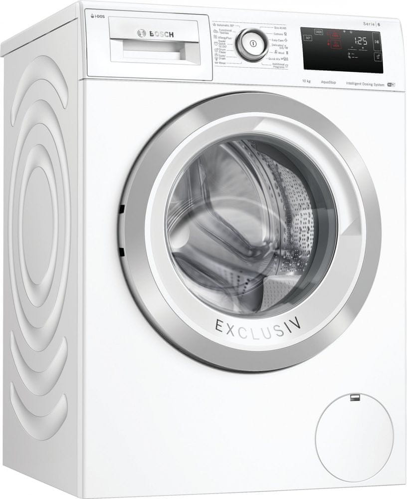 Bosch spredu plnená práčka WAL28PH0BY + záruka 10 rokov na motor + 2x darček Lenor Gold Orchid Color All-in-1, 63 ks