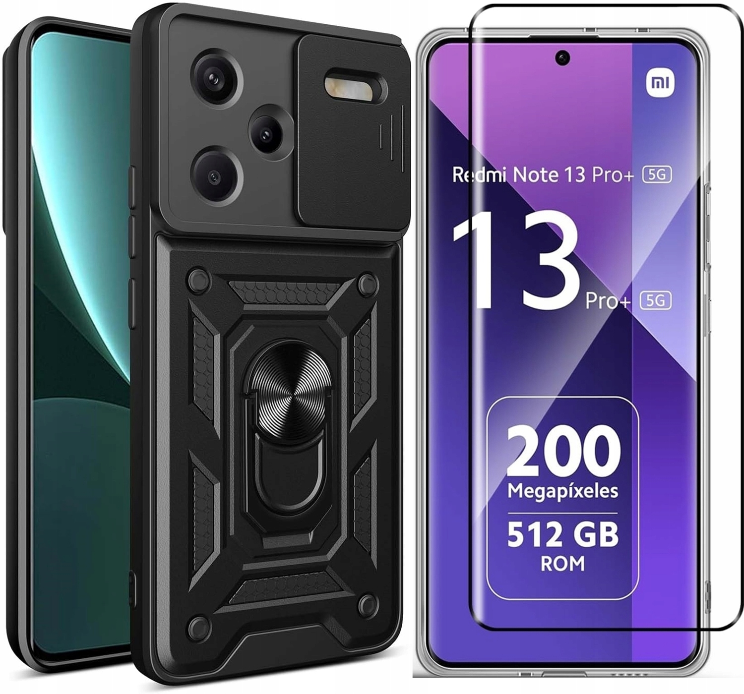 SASAL chrbty pre Xiaomi Redmi Note 13 Pro+ SOLID CASE čierne
