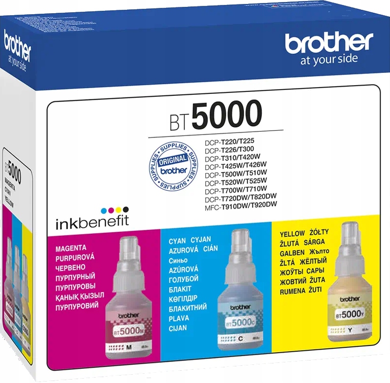 Sada originálnych farebných atramentových kaziet Brother BT5000CLVAL