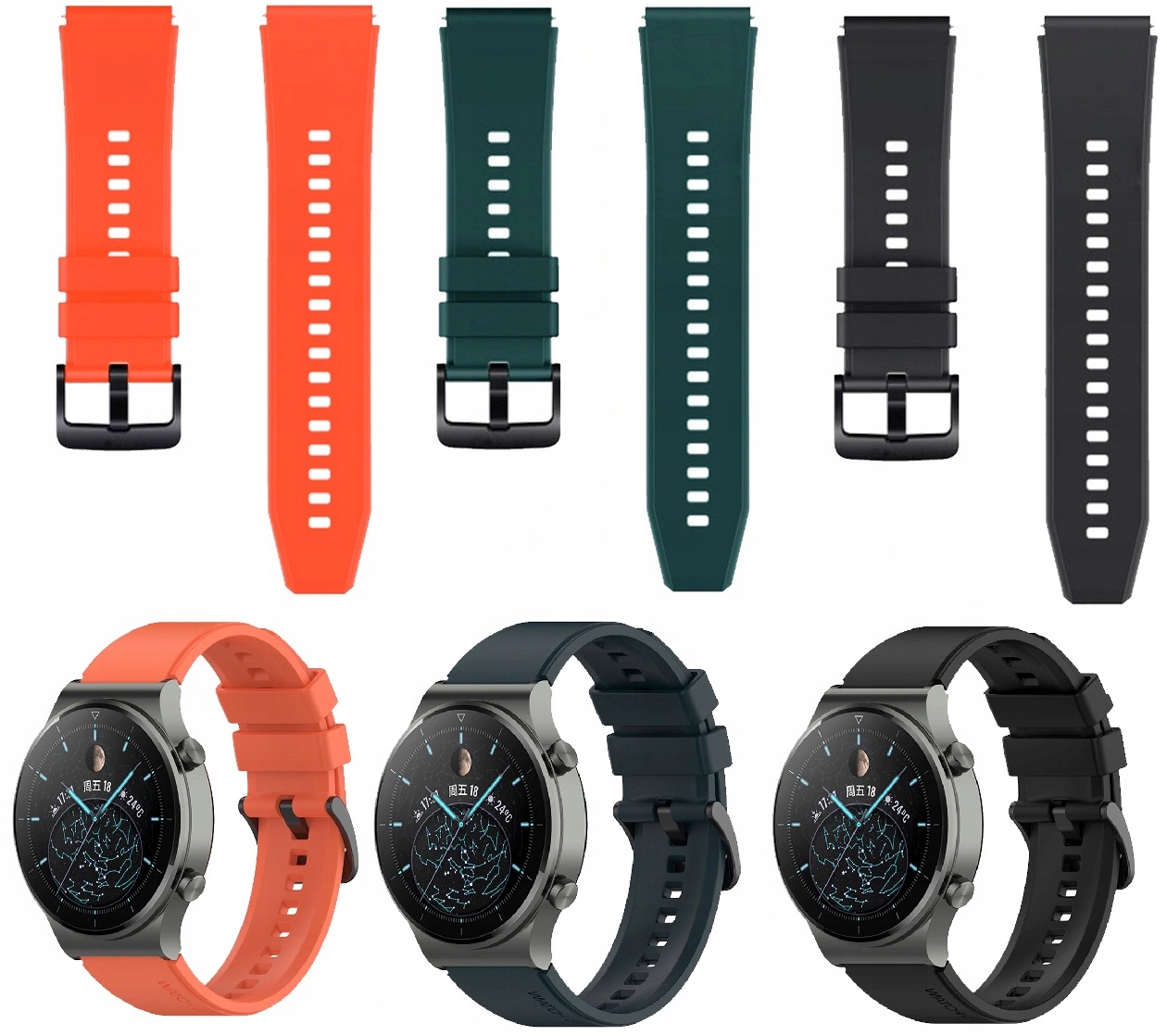 Remienok na bójku pre Huawei Watch GT 2/3/4 22mm, viacfarebný