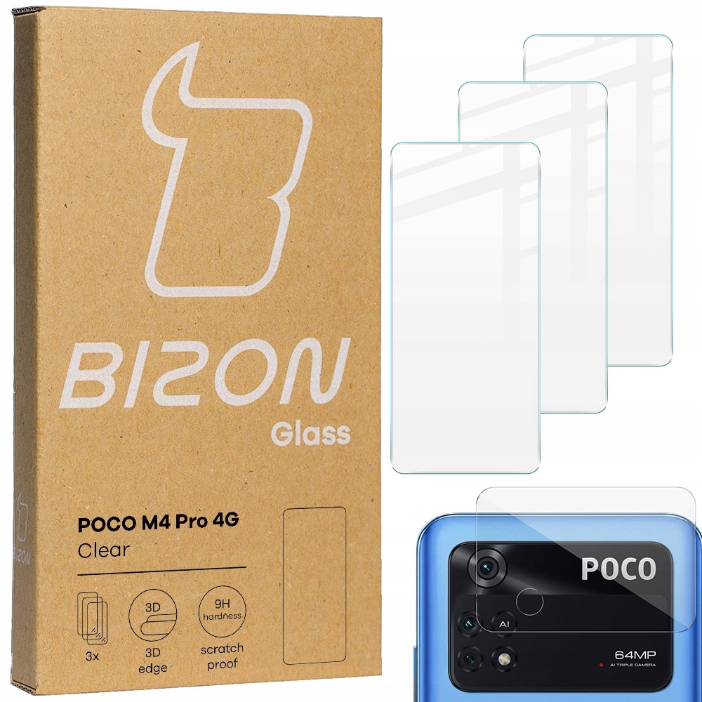 Bizón sklo temperované sklo pre Xiaomi POCO M4 PRO 4G