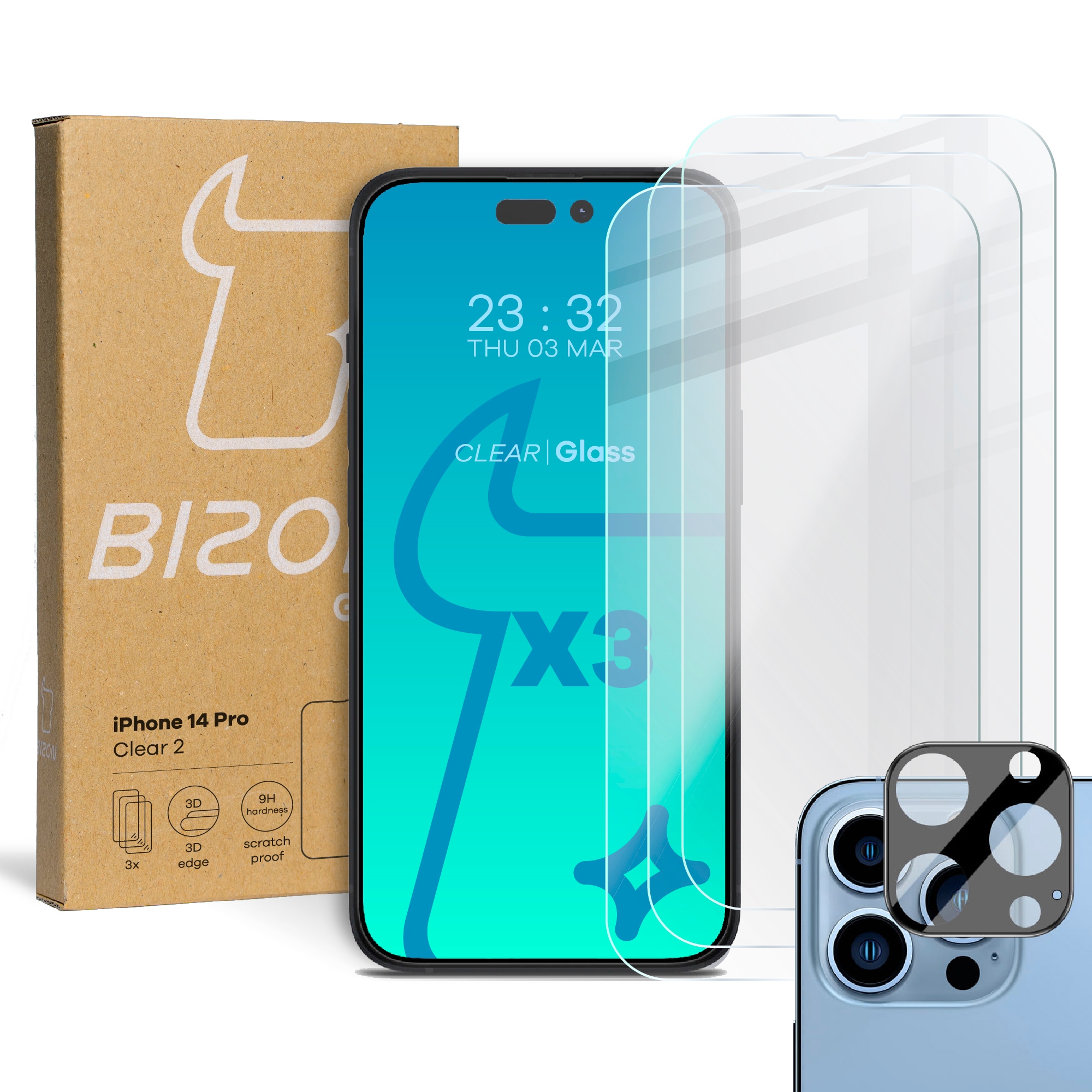 Bizón temperované sklo pre Apple iPhone 14 Pro