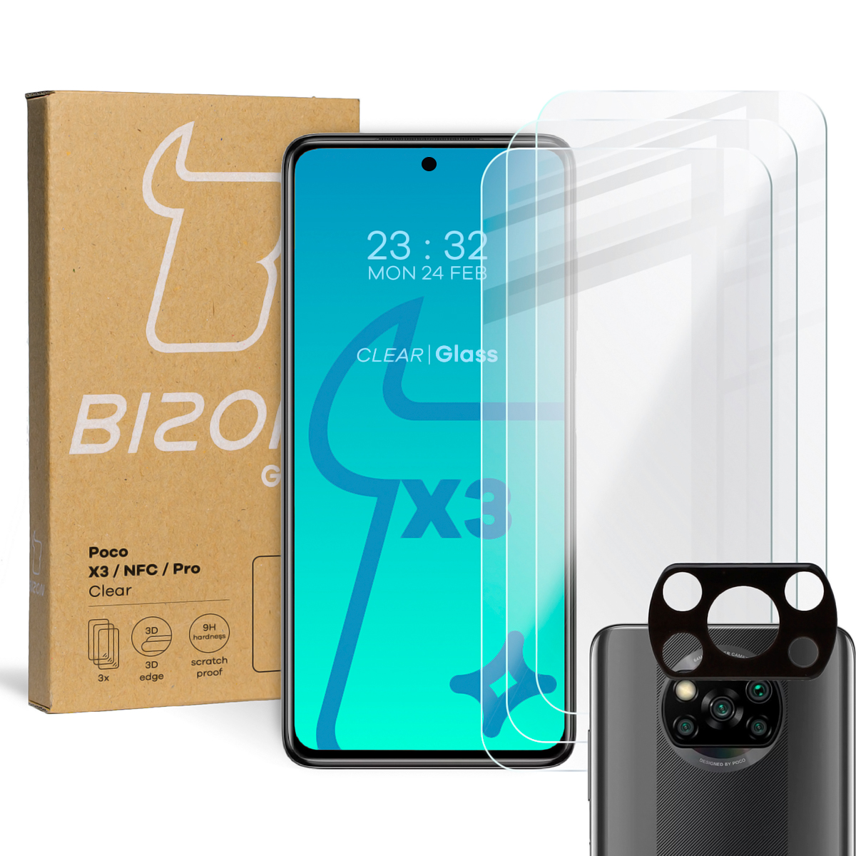Bzon sklo temperované sklo pre Xiaomi POCO X3/ NFC/ PRO