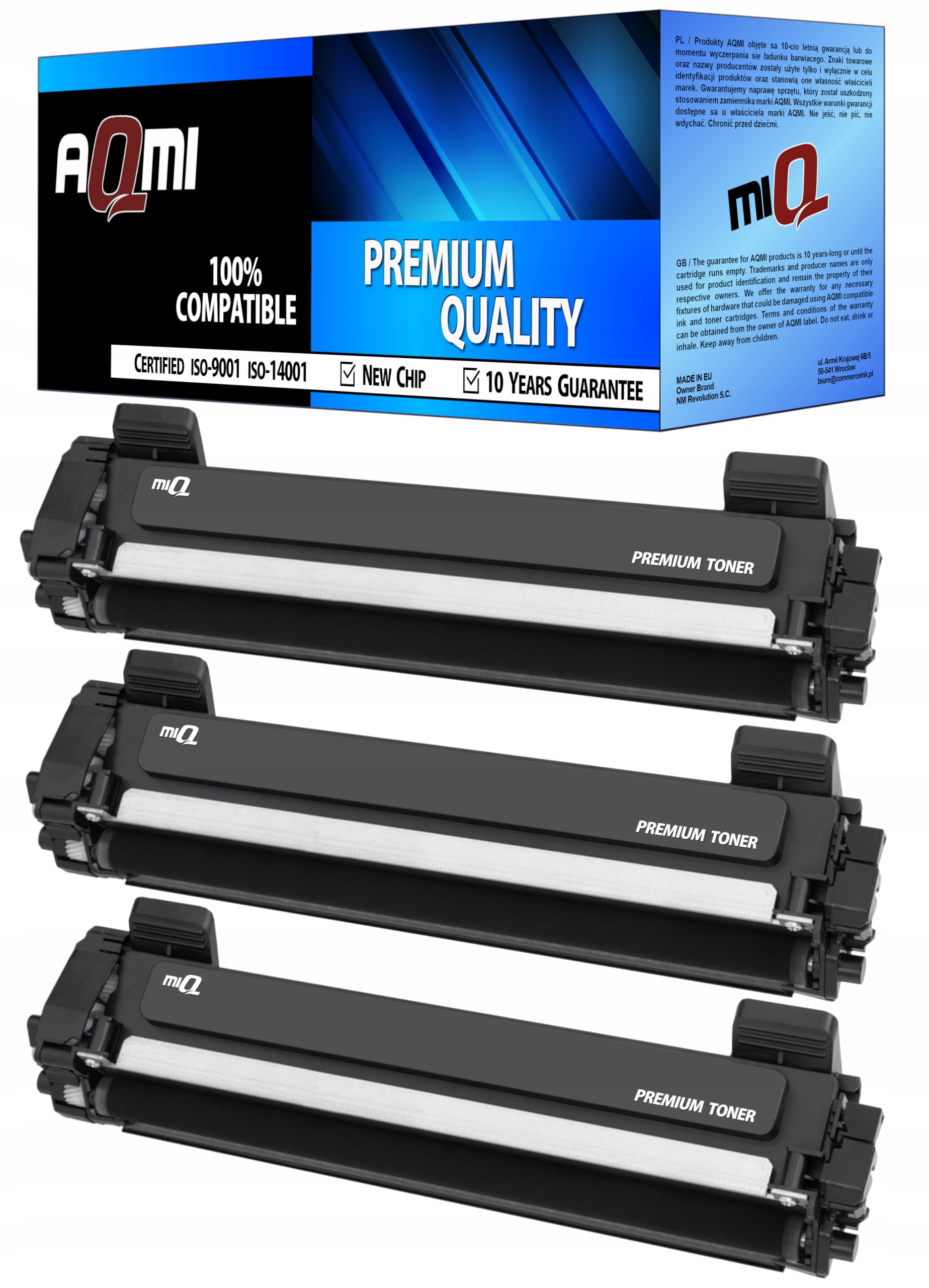 Toner AQMI pre Brother 3x-TN1090-pre-tlačiareň-Brother-1222-1622 čierny (čierny)