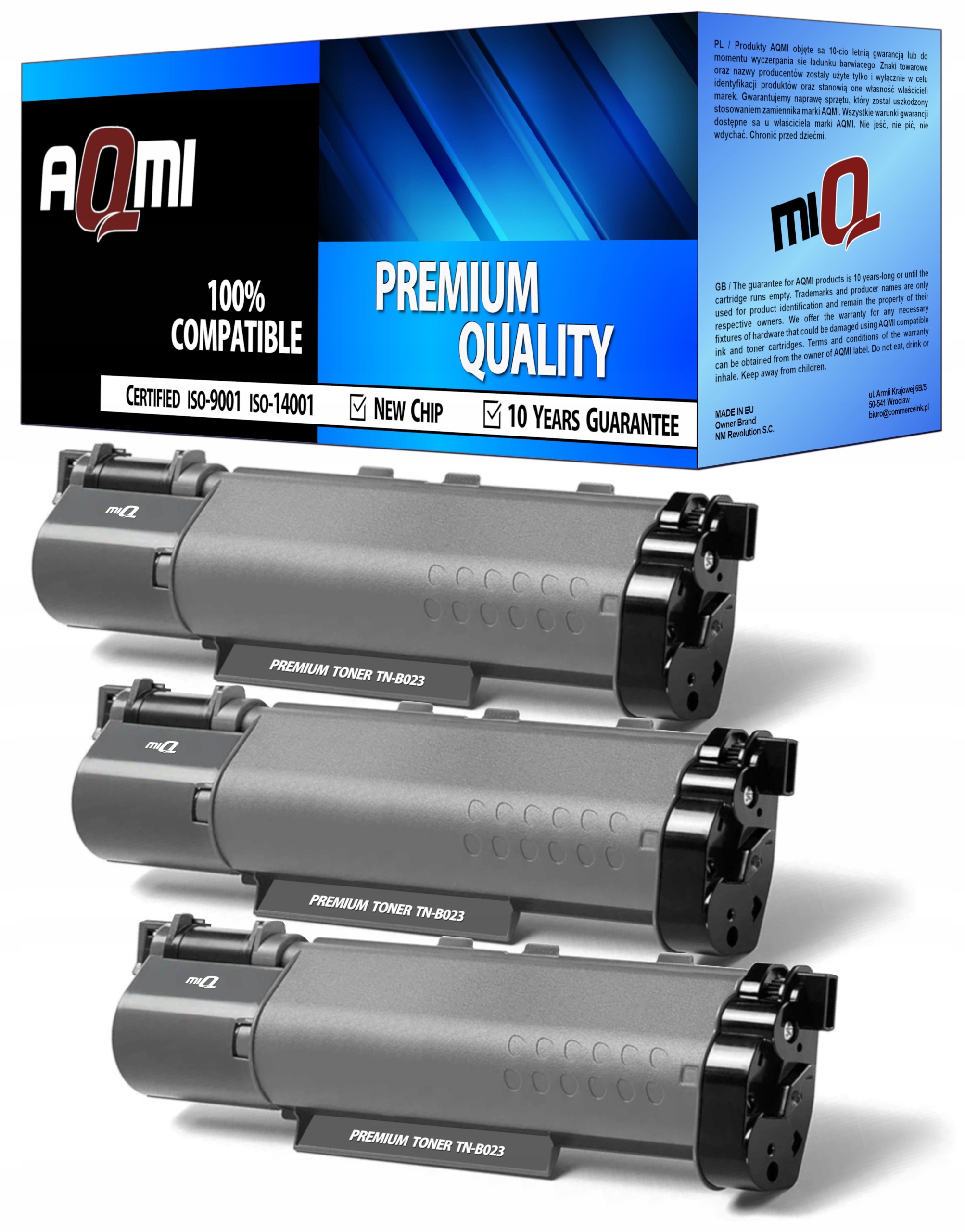 Toner AQMI pre Brother TNB023 / TN-023 pre tlačiarne DCP HL MFC čierny (čierny)