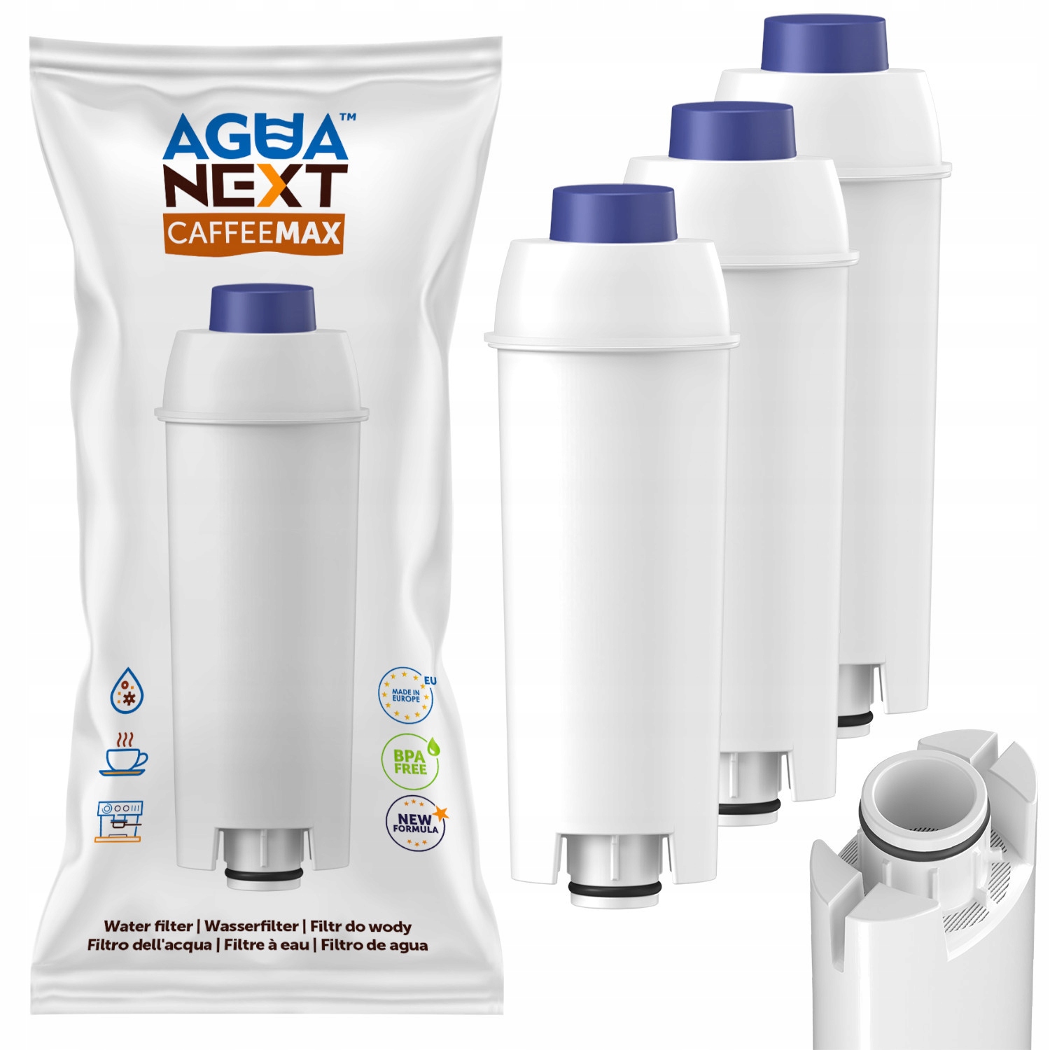 Vodný filter Agua Next CaffeeMax do kávovaru Delonghi, 3 ks.