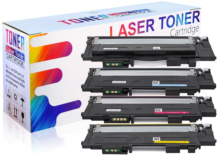 Komerčný atramentový toner pre Samsung SA-430W-1 čierny (čierny), červený (purpurový), modrý (azúrový), set, žltý (žltý)