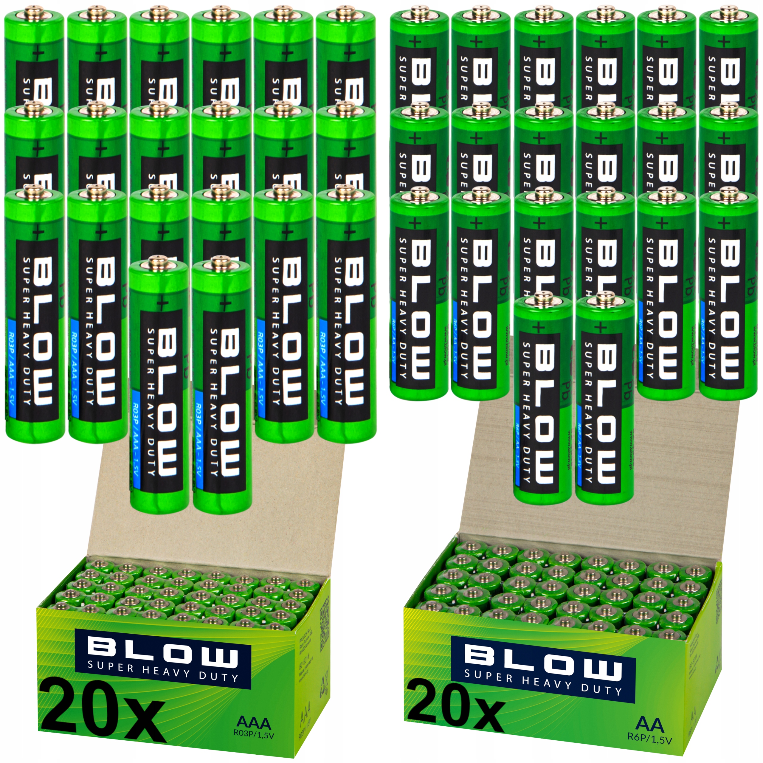 Zinko-uhlíková batéria Blow AA (R6) 40 ks.