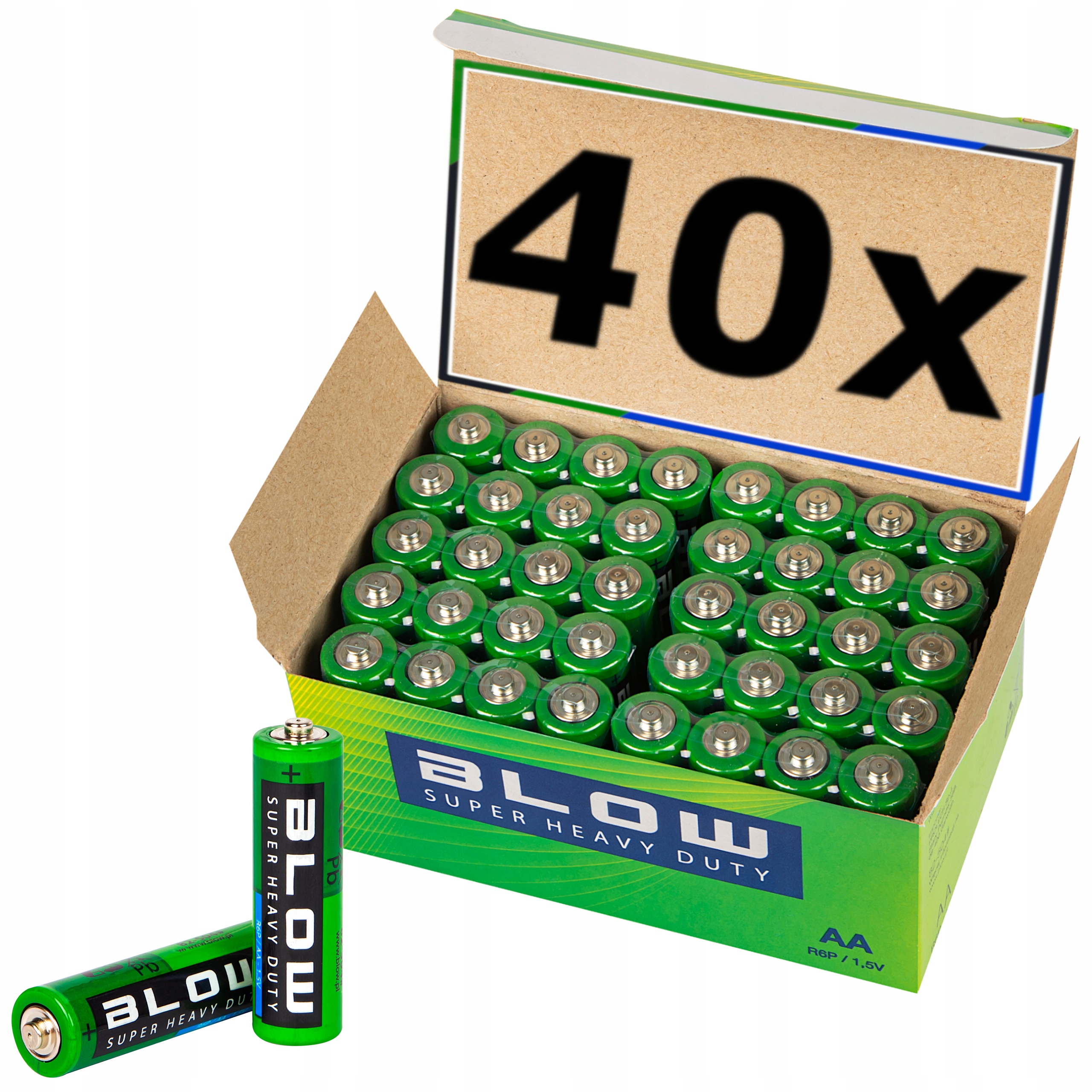 Zinko-uhlíková batéria Blow AA (R6) 40 ks.