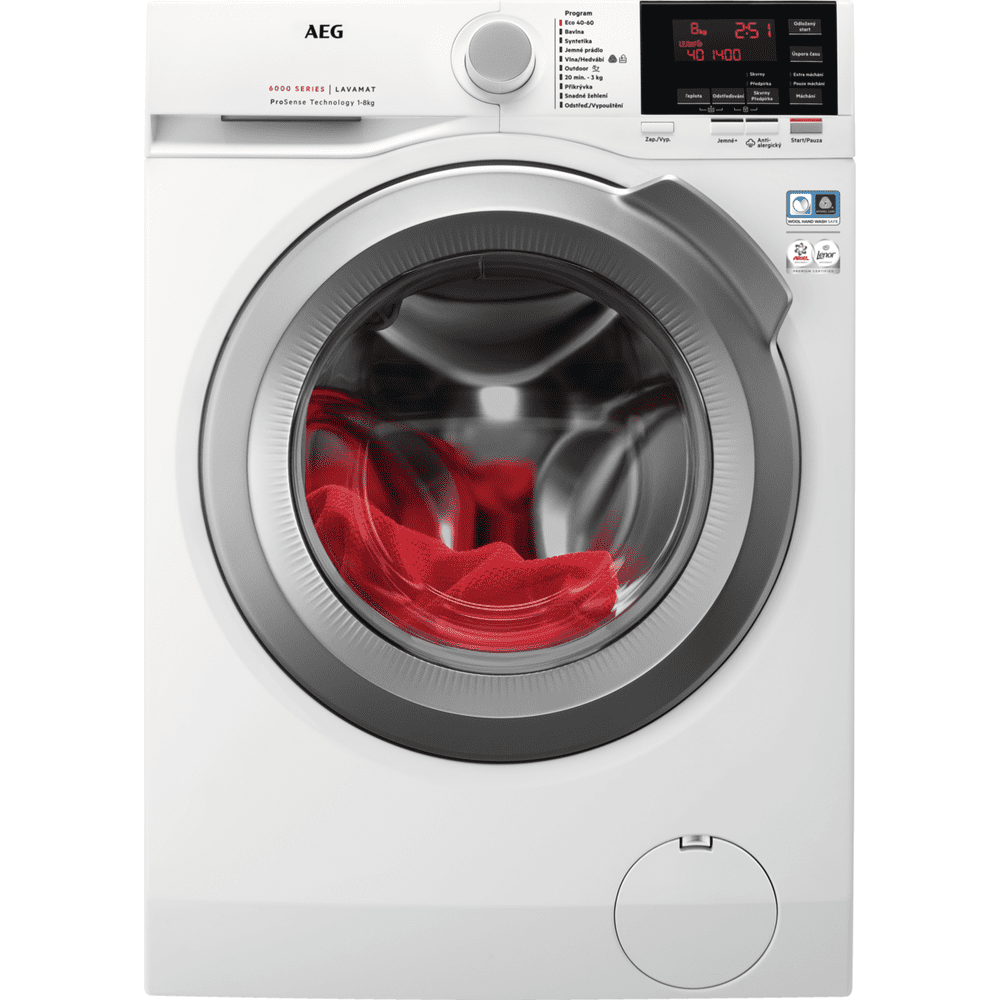 AEG práčka ProSense L6FLG68SC + 5 rokov na celý model + 2x darček Lenor Gold Orchid Color All-in-1, 63 ks