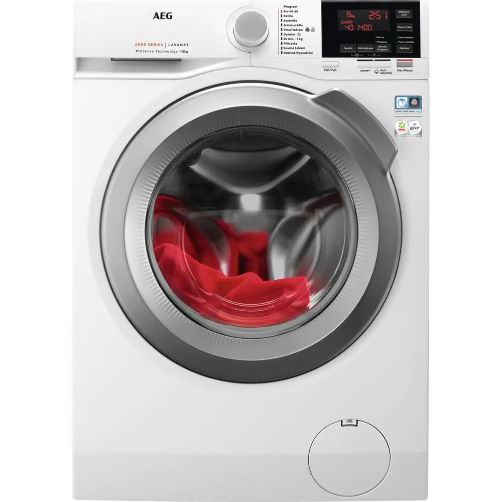 AEG práčka ProSense L6FLG48SC + 2x darček Lenor Gold Orchid Color All-in-1, 63 ks