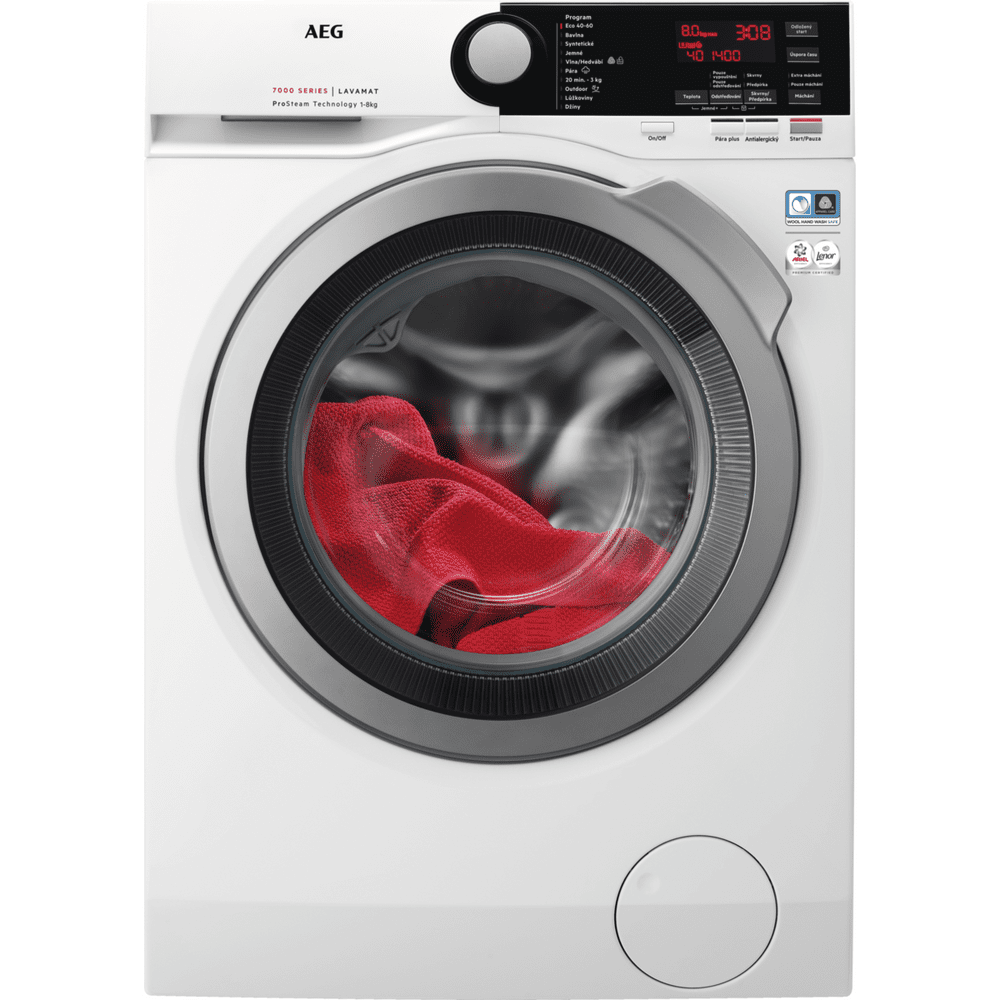 AEG práčka ProSteam L7FOE48SC + 2x darček Lenor Gold Orchid Color All-in-1, 63 ks