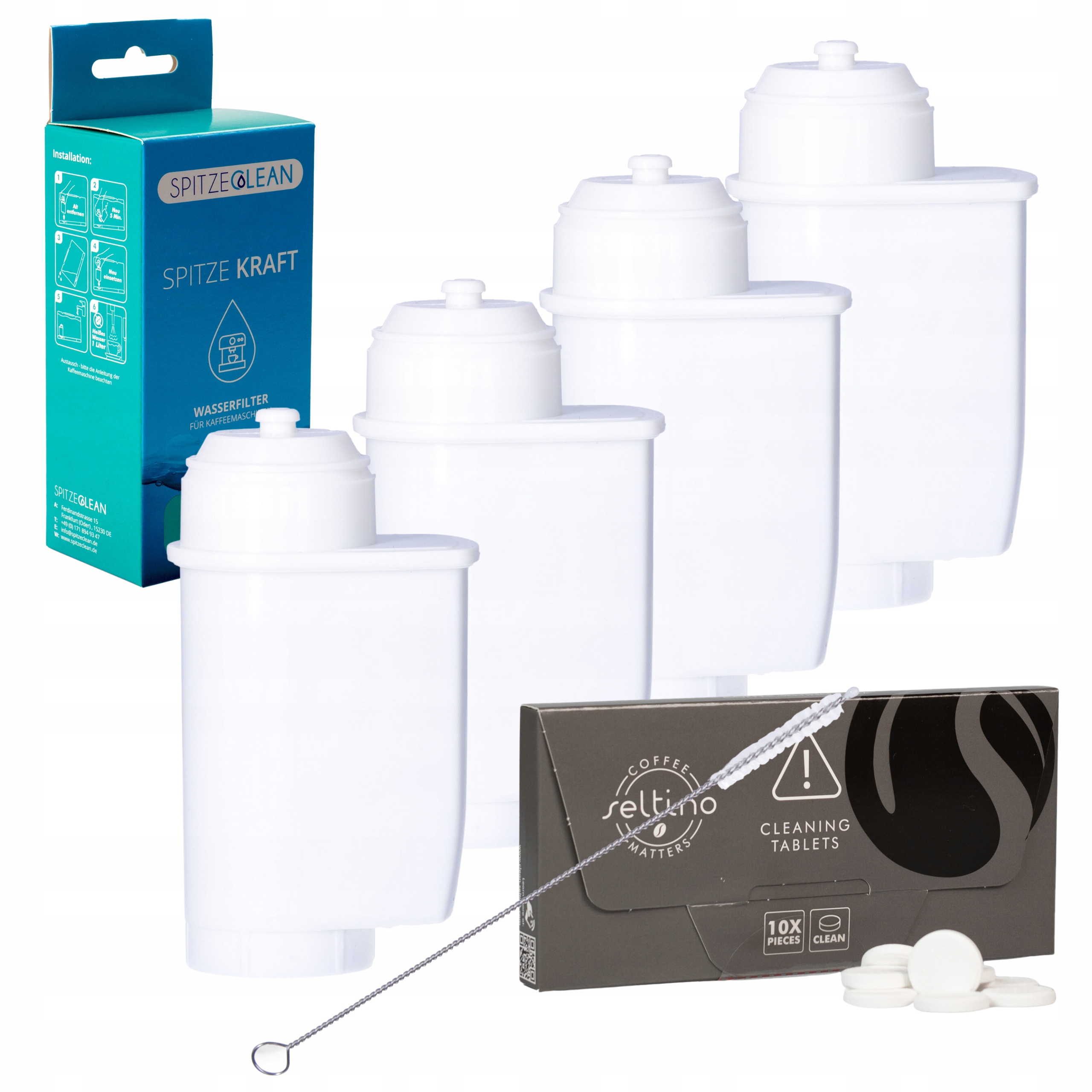 4× Vodný filter pre kávovar Spitze Clean Spitze Kraft + 2 ďalšie produkty