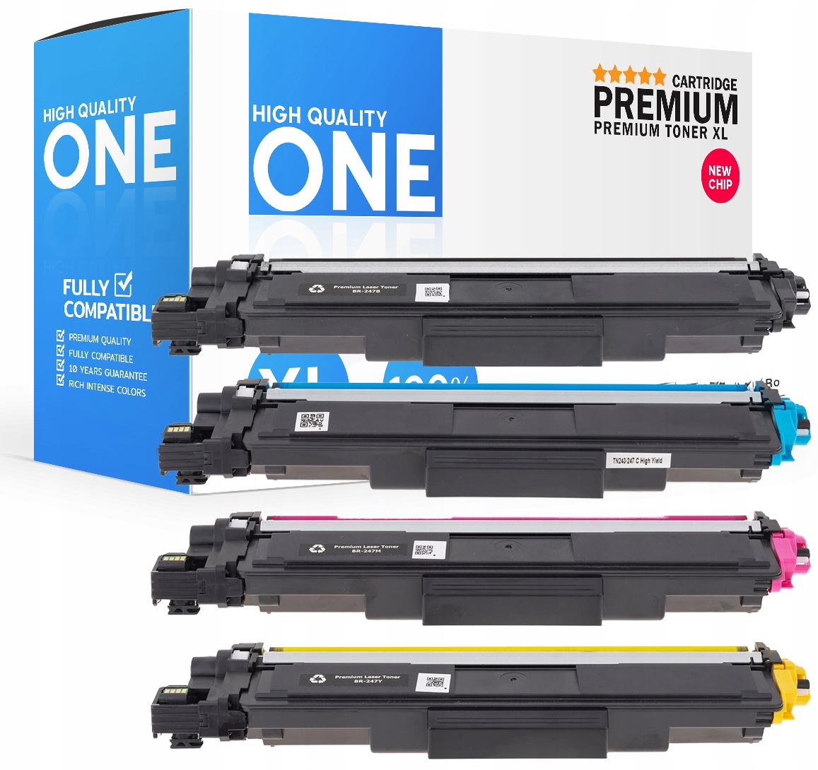 Komerčný atramentový toner pre súpravu Brother BR-TN247BCMY-ON1