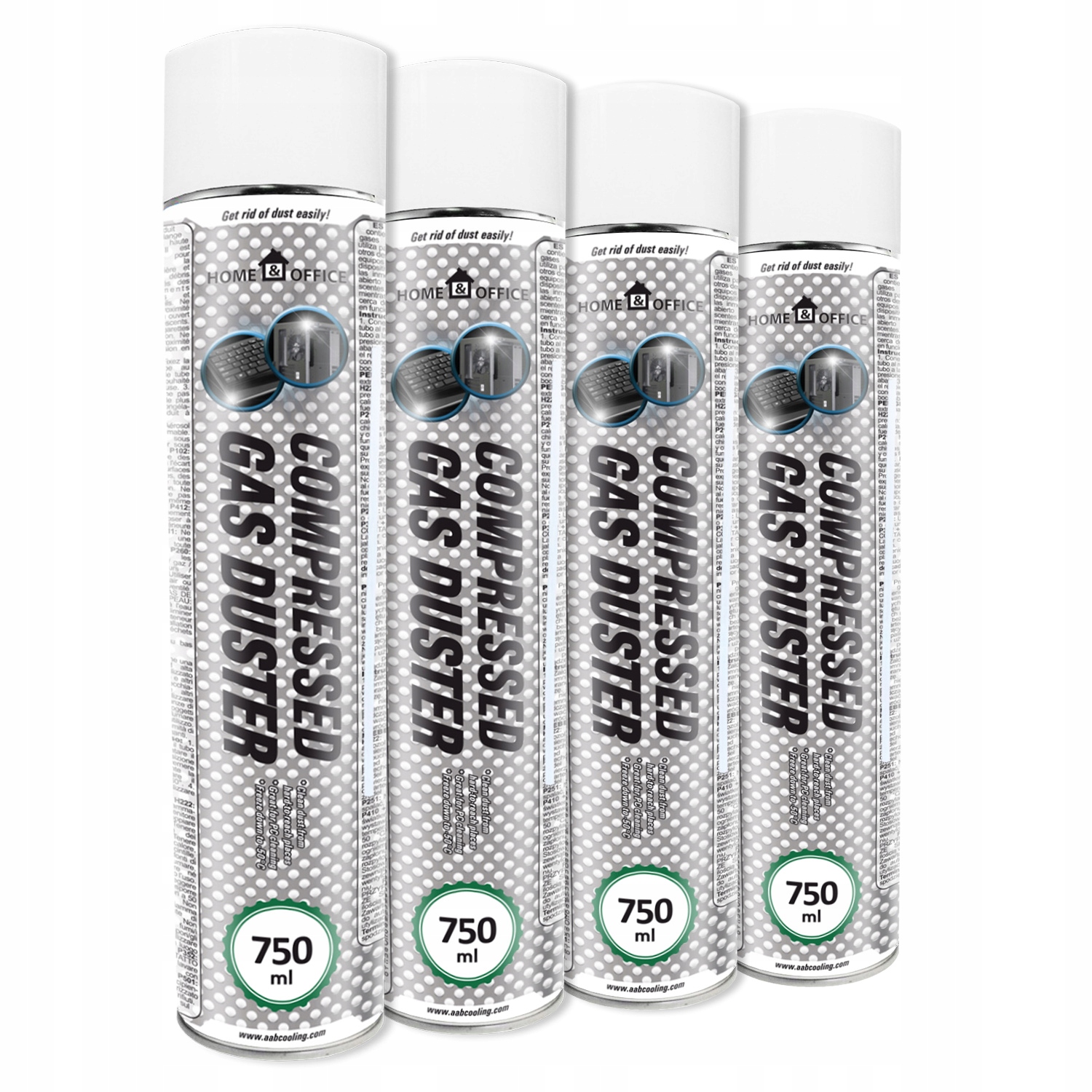 4x AABCOOLING STLAČENÝ VZDUCH 750ml TRUBKA-15cm